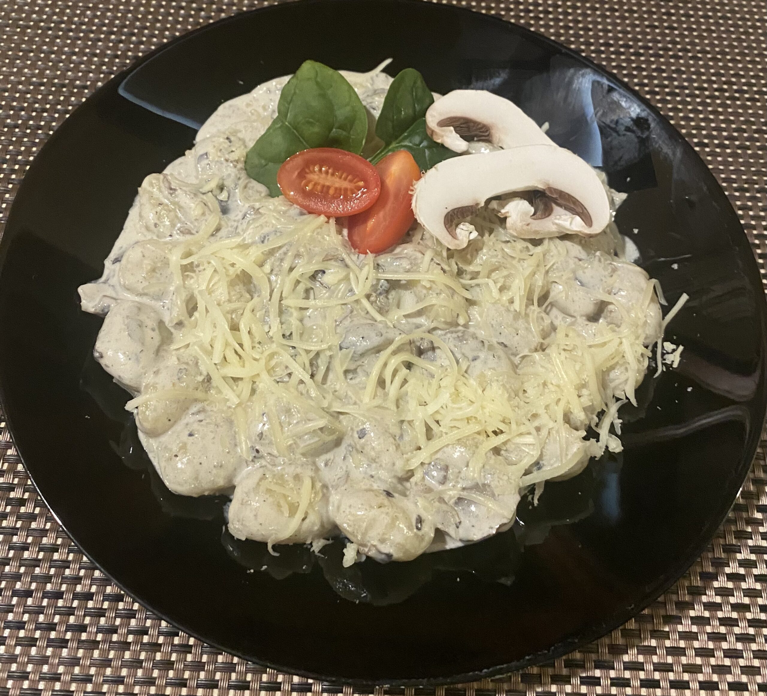 Gombás-tejszínes Gnocchi